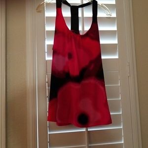 Pink and Black Racerback Top